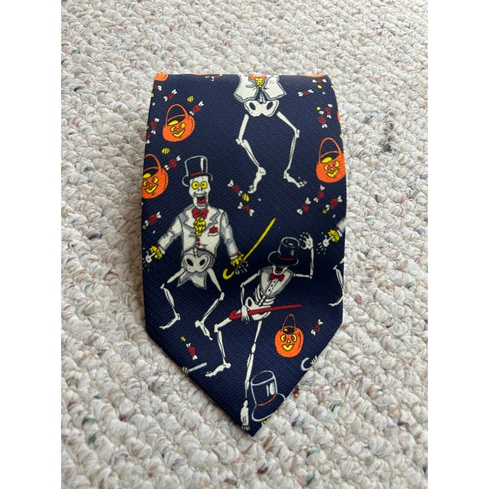 Halloween Collection Skeleton Novelty Necktie, Spooky Party Tie‎